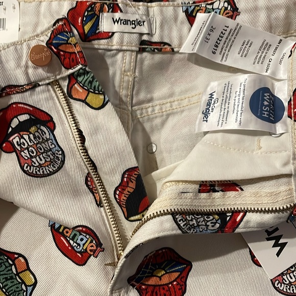 WRANGLER READ MY LIPS Novelty Jeans BARREL 652 Ultra High Rise NWT - Picture 15 of 16